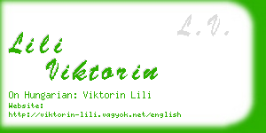 lili viktorin business card